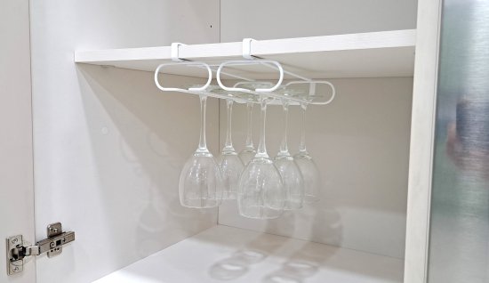 Держатель для бокалов KONSENSA 22x7x27.5 см сталь цвет белый