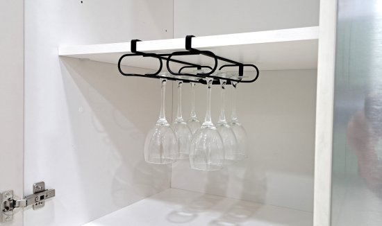 Держатель для бокалов KONSENSA 22x7x27.5 см сталь цвет черный