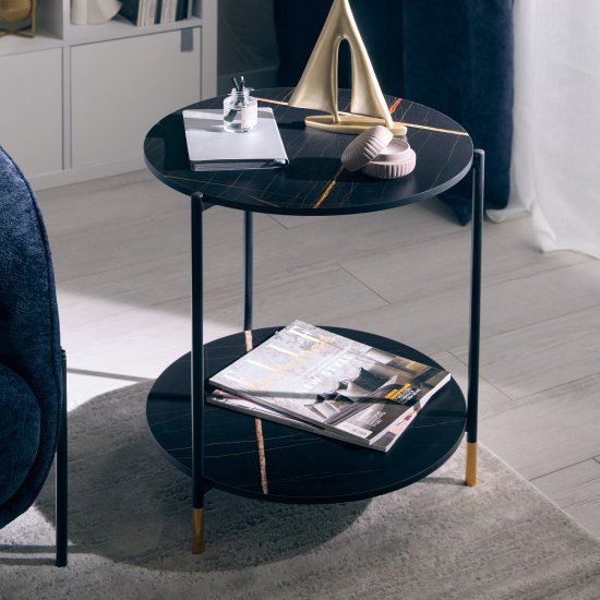 Журнальный столик 48x48 см черный