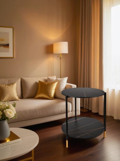 Журнальный столик 48x48 см черный