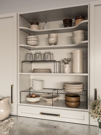 Полка для шкафа 75x25 см KONSENSA сталь цвет черный