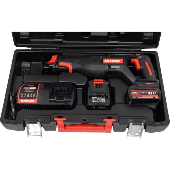 Пила сабельная аккумуляторная Keyang RS20BLH-30V 18 В 5 Ач Li-Ion 2 АКБ и ЗУ (30684248)