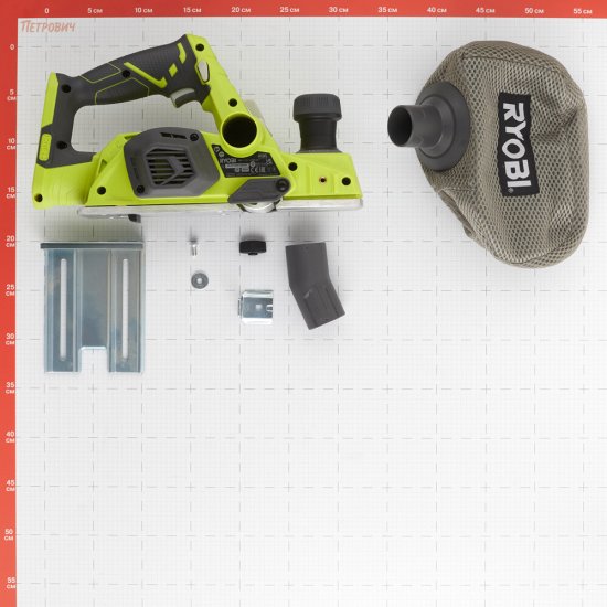 Рубанок аккумуляторный Ryobi One+ R18PL-0 82 мм без АКБ и ЗУ (15642368)
