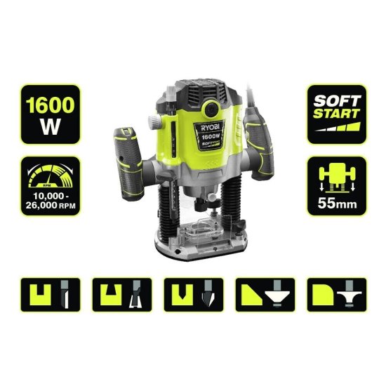 Фрезер электрический Ryobi RRT1600-K (16014009) 1600 Вт