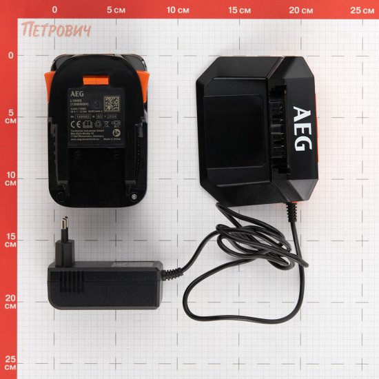 Аккумулятор AEG SETL1840S 18В 4Ач Li-Ion с зарядным устройством в комплекте (17653685)