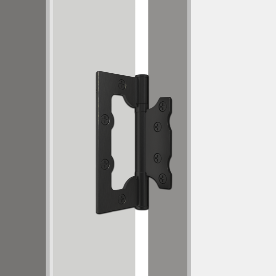 Дверь межкомнатная глухая Лео 90x200 см эмаль цвет мокко с замком и петлями