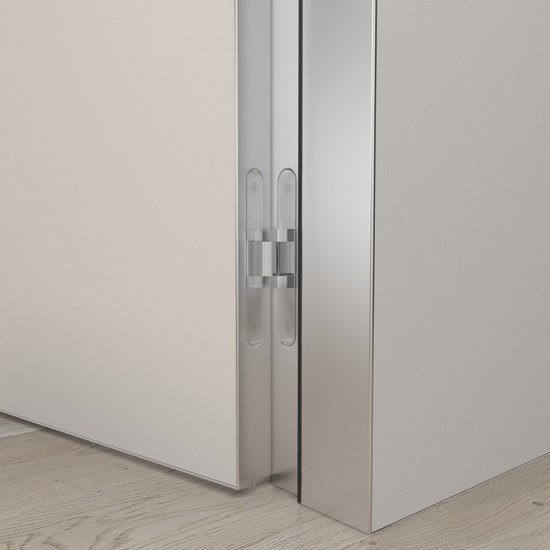 Дверь межкомнатная Lavelly Invisible 800х2100 мм с прямым открыванием кромка хром