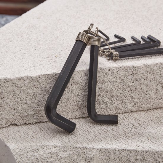 Набор шестигранных ключей г-образных Kranz HEX 1,5-10 мм (KR-12-5201) (10 шт.)