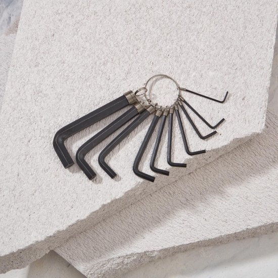 Набор шестигранных ключей г-образных Kranz HEX 1,5-10 мм (KR-12-5201) (10 шт.)