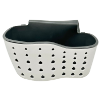 Держатель для губки подвесной 6.5x8x15.5 см пластик цвет бело-серый