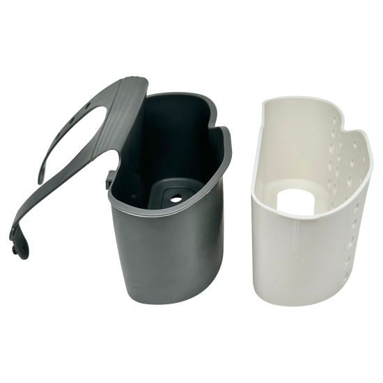 Держатель для губки подвесной 6.5x8x15.5 см пластик цвет бело-серый