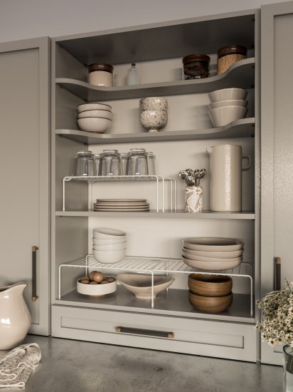 Полка для шкафа 75x25 см KONSENSA сталь цвет белый