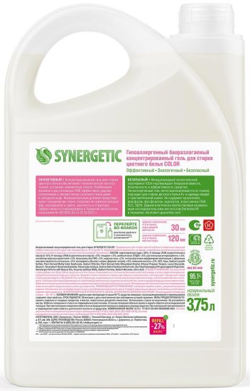 Гель для стирки цветного белья Synergetic Color 3.75 л