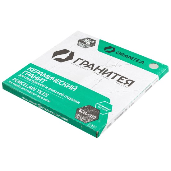 Керамогранит Уральский Гранит Гранитея Таганай G341 светло-серый матовый 600х600х9 мм (4 шт.=1,44 кв.м)