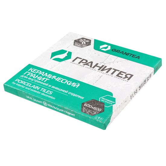 Керамогранит Уральский Гранит Neiva G390 белый 600х600х9 мм (4 шт.=1,44 кв.м)