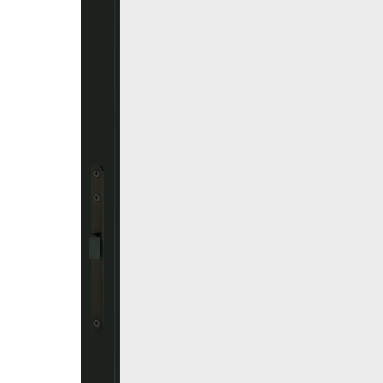 Дверь межкомнатная глухая с замком комплекте Invisible 80x230 см правая черная алюминиевая кромка цвет белый