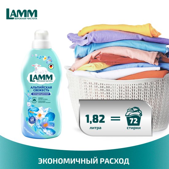 Кондиционер для белья Lamm Альпийская свежесть 1.82 л