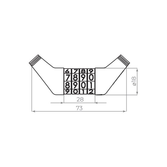 Замок велосипедный Ajax PD-0665-CODE