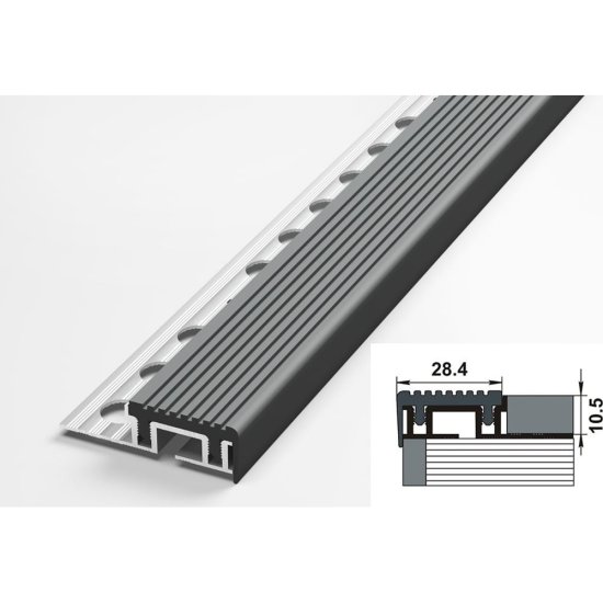 Угловой антискользящий алюминиевый декоративный порог Лука УТ000024112