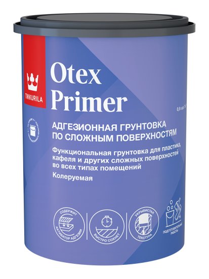 Грунтовка для сухих и влажных помещений Tikkurila Otex Primer A белая 0.9 л