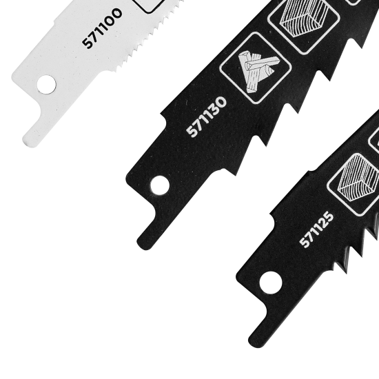 Набор полотен для сабельной пилы по дереву и металлу KWB 571070, 3 шт.