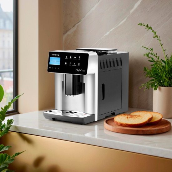 Кофемашина автоматическая Polaris PACM 2055AC черная/серебро