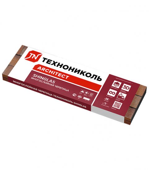 Черепица гибкая Шинглас Кантри многослойная индиана 2,6 кв.м