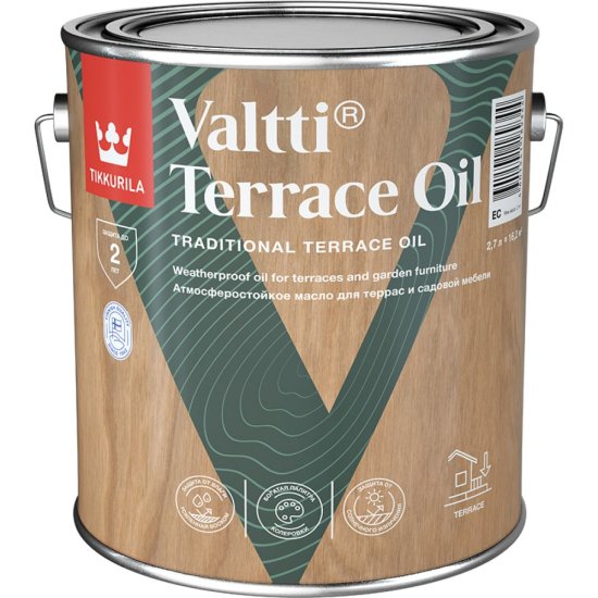 Масло для террас и садовой мебели Tikkurila VALTTI TERRACE OIL