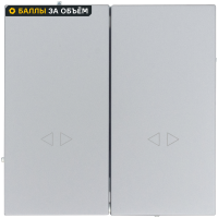 Выключатель встраиваемый Lezard Zima 2 клавиши цвет серый матовый