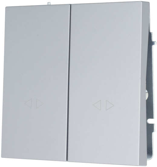 Выключатель встраиваемый Lezard Zima 2 клавиши цвет серый матовый