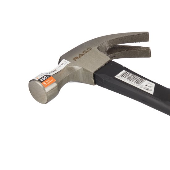 Молоток-гвоздодер Rage by Vira 450 г фибергласовая ручка (900224)