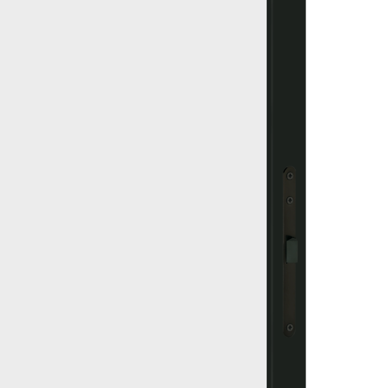 Дверь межкомнатная глухая Invisible Opt 70x200 см алюминий цвет белый с черной кромкой