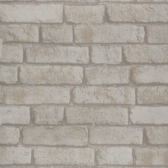 Пленка самоклеящаяся декоративная для мебели кирпичики серо-белая 0,45х2 м Рыжий кот