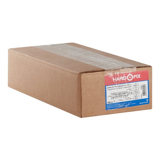 Дюбель фасадный Hard-Fix АНФ-Б с шурупом шестигранная головка 10х100 мм (100 шт.)