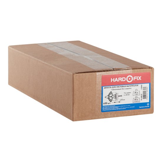 Дюбель для листовых материалов Hard-Fix PLA 4x50 мм нейлон усиленный без шурупа (600 шт.)