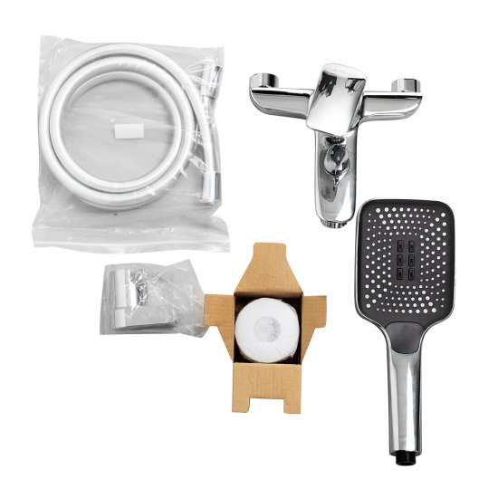 Смеситель для ванны BelBagno Due хром однорычажный с коротким изливом с лейкой (DUE-VASM-CRM)