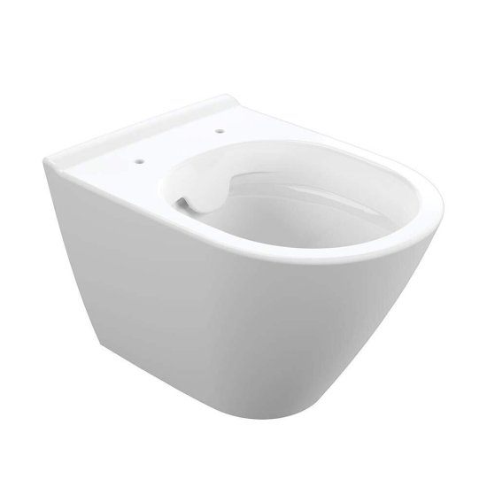 Унитаз подвесной сорт Коммерческий Модель 04 безободковый белый с сиденьем дюропласт микролифт (69221)