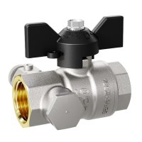 Кран шаровой латунный LD Pride 1/2 ВР(г) х 1/2 ВР(ш) для подключения манометра бабочка прямой (LD 44.394.15.20)