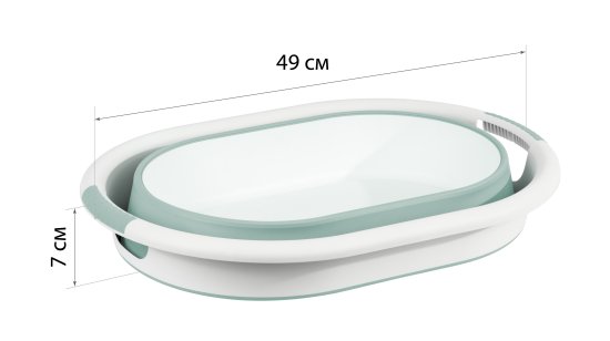 Таз складной Idea Флекс 17.5 л цвет морская волна