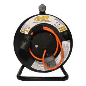 Удлинитель на катушке 3x1.5 50 м 1 розетка 3500 Вт с заземлением цвет оранжевый