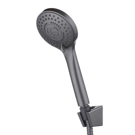 Душевой комплект Pura Latuno с лейкой с держателем графит (L80072GT)