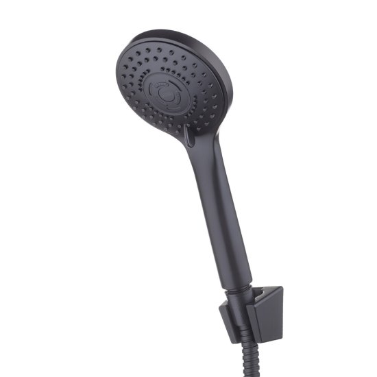 Душевой комплект Pura Latuno с лейкой с держателем черный (L80072B)