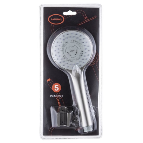 Душевой комплект Pura Latuno с лейкой с держателем сталь (L80072SS)