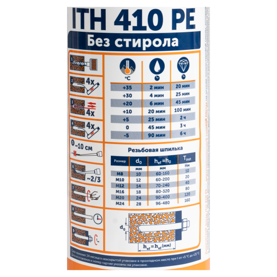 Анкер химический Sormat ITH 410 PE 410 мл