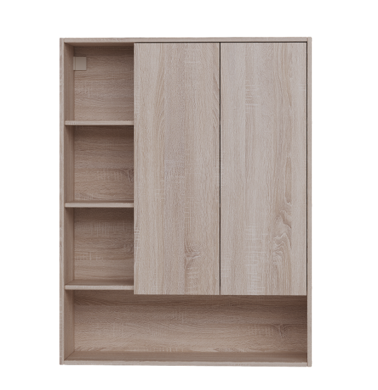 Шкаф для ванной комнаты без зеркала подвесной Vigo Matteo 89.5x116x30 см цвет дуб сонома