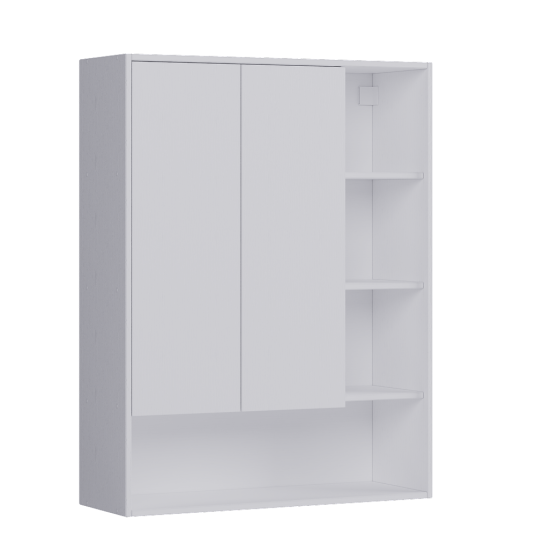 Шкаф для ванной комнаты без зеркала подвесной Vigo Matteo 89.5x116x30 см цвет белый