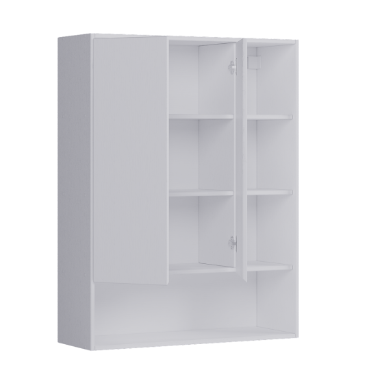 Шкаф для ванной комнаты без зеркала подвесной Vigo Matteo 89.5x116x30 см цвет белый