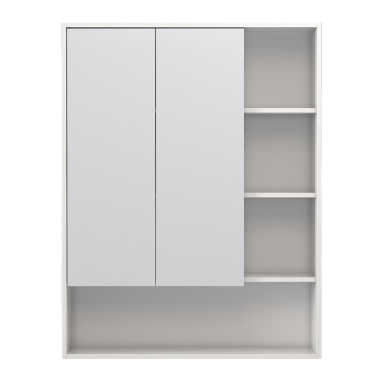 Шкаф для ванной комнаты без зеркала подвесной Vigo Milk 89.5x116x30 см цвет белый