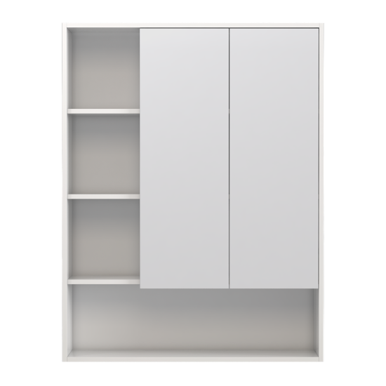 Шкаф для ванной комнаты без зеркала подвесной Vigo Milk 89.5x116x30 см цвет белый