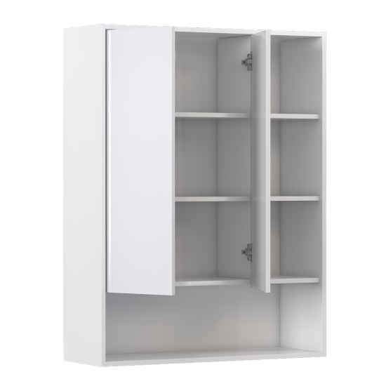 Шкаф для ванной комнаты без зеркала подвесной Vigo Milk 89.5x116x30 см цвет белый